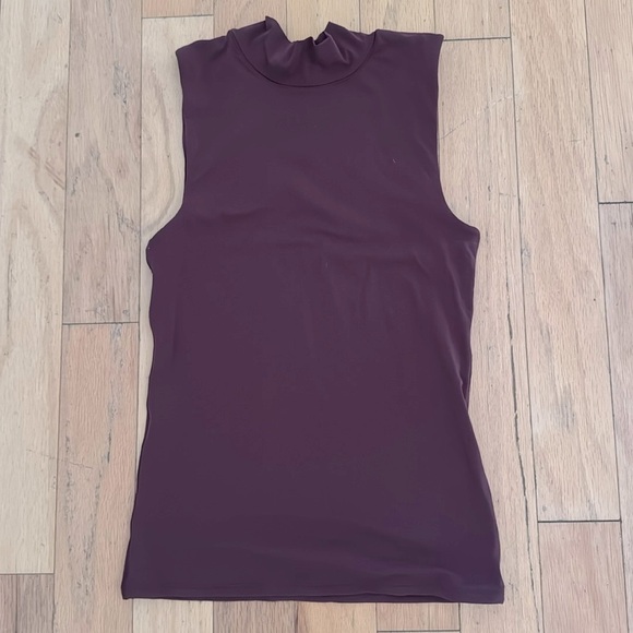 White House Black Market | WHBM Forme | All Ways Stretch Mock Neck Tank | sizeXS - Picture 1 of 3